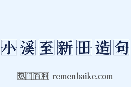 小溪至新田造句是什么意思的图片